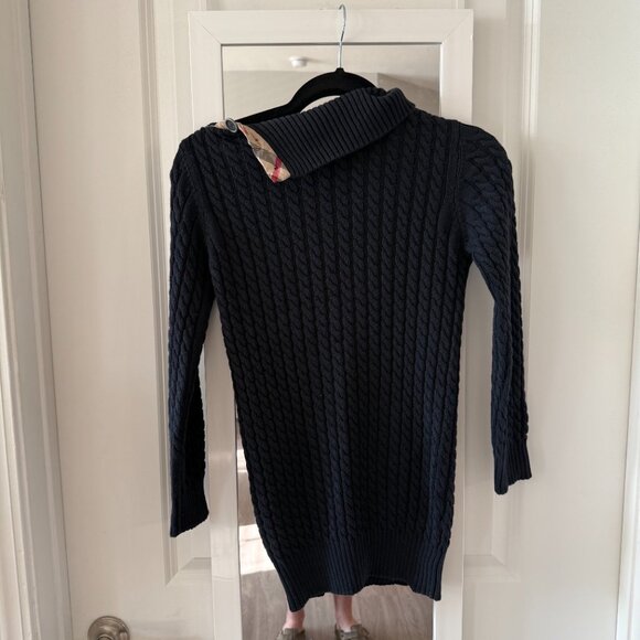 Burberry London Cable Knit Wool Sweater Top Size: XS Color: Navy - Picture 4 of 4